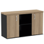 Armario-Baixo-Credenza-com-Nicho-Unico-Central-e-Duas-Portas-PE40-em-MDP-Cor-Noce