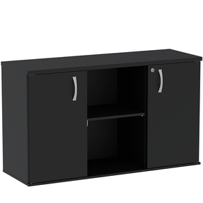 Armario-Baixo-Credenza-com-Nicho-Unico-Central-e-Duas-Portas-PE25-em-MDP-Preto-02 Armario-Baixo-Credenza-com-Nicho-Unico-Central-e-Duas-Portas-PE25-em-MDP-Preto-02
