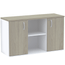 Armario-Baixo-Credenza-Nicho-Unico-Central-e-Duas-Portas-PE25-em-MDP-Nogueira-CasaBlanca-e-Branco-01