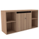 Armario-Baixo-Credenza-com-Nicho-Duplo-e-Duas-Portas-PE50-em-MDP-Cor-Noce-Naturalle-detalhe-Preto