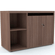 Armario-Baixo-Credenza-com-Nicho-Unico-Lateral-e-Duas-Portas-PE50-em-MDP-Cor-Walnut-detalhe-Preto