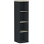 Armario-Torre-Nicho-PE40-em-MDP-Cor-Nogueira-CasaBlanca-e-Preto