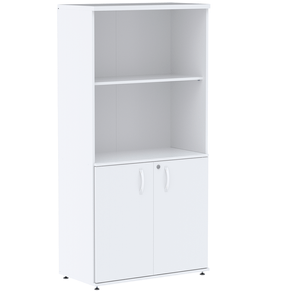 Armario-Misto-com-prateleira-superior-PE25-em-MDP-Liso-Branco Armario-Misto-com-prateleira-superior-PE25-em-MDP-Liso-Branco