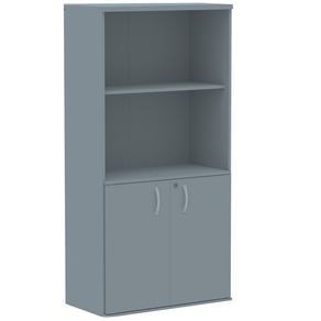 Armario-Misto-com-prateleira-superior-PE25-em-MDP-Liso-Cinza Armario-Misto-com-prateleira-superior-PE25-em-MDP-Liso-Cinza