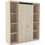 Armario-Alto-com-Nicho-Duplo-PE50-em-MDP-Cor-Nogueira-CasaBlanca-detalhe-Preto