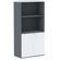 Armario-Misto-com-Duas-portas-e-Prateleira-superior-PE25-em-MDP-Cor-Grafito-e-Branco