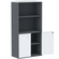 Armario-Misto-com-Duas-portas-e-Prateleira-superior-PE25-em-MDP-Cor-Grafito-e-Branco