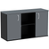 Armario-Baixo-Credenza-com-Dois-Nichos-e-Duas-Portas-PE25-em-MDP-Cor-Preto-e-Grafito-01