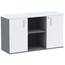 Armario-Baixo-Credenza-com-Dois-Nichos-e-Duas-Portas-PE25-em-MDP-Cor-Grafito-e-Branco-01