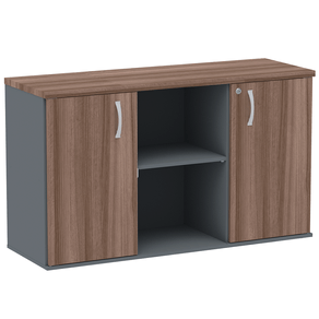 Armario-Baixo-Credenza-com-Dois-Nichos-e-Duas-Portas-PE25-em-MDP-Walnut-e-Grafito01