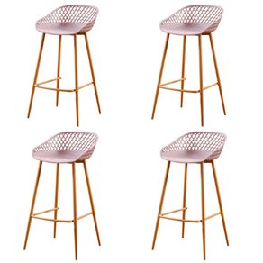 Kit-4-Banquetas-Altas-Clarice-Sidera-Rivatti-Polipropileno-Camurca-Base-Metal-Aco