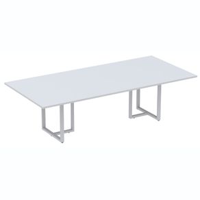 Mesa-de-Reuniao-Retangular-260-x-120-cm-Pe-Tubular-PE25-em-MDP-Cor-Cinza-Base-Cinza