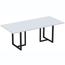 Mesa-de-Reuniao-Retangular-200-x-90-cm-Pe-Tub-PE25-em-MDP-Cinza-com-Base-Preta