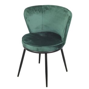 Cadeira-Nanda-Revestimento-em-Veludo-Verde-Escuro-Base-Aco-Preto