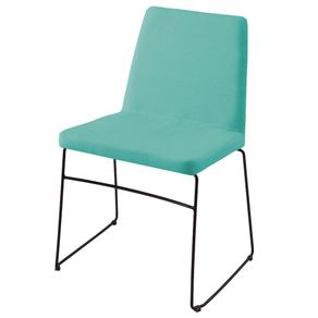 Cadeira-Paris-Daf-Moveis-Multilaminada-Revestimento-em-Espuma-Linho-Azul-Turquesa-Base-Aco-Carbono