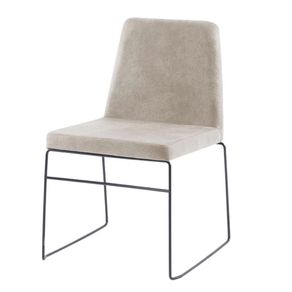 Cadeira-Paris-Daf-Moveis-Multilaminada-Revestimento-em-Espuma-Mamurca-Bege-Base-Aco-Carbono-