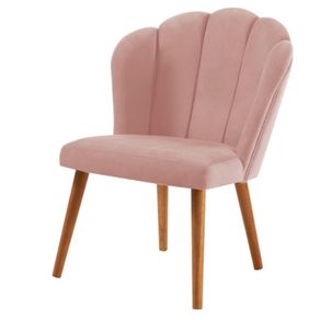 Cadeira-Petala-Daf-Moveis-em-Madeira-Eucalipto-Veludo-Rosa-Base-Madeira-Tauari