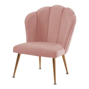Cadeira-Petala-Daf-Moveis-em-Madeira-Eucalipto-Veludo-Rosa-Base-Aco-Dourado