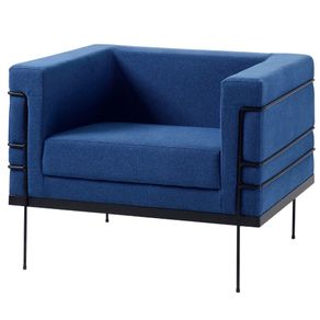 Poltrona-Le-Corbusier-Daf-Moveis-em-Madeira-Eucalipto-Linho-Azul-Marinho-Base-Aco-