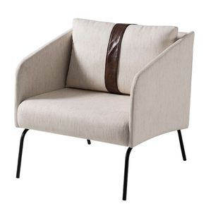 Poltrona-Presley-Daf-Moveis-em-Madeira-Eucalipto-Linho-Bege-Base-Tubular-