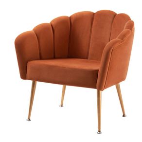 Poltrona-Petala-Slim-Daf-Moveis-Estrutura-em-Madeira-Eucalipto-Veludo-Caramelo-Base-Aco-Dourado