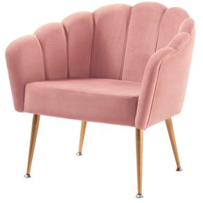 Poltrona-Petala-Slim-Daf-Moveis-Estrutura-em-Madeira-Eucalipto-Veludo-Rosa-Base-Aco-Dourado