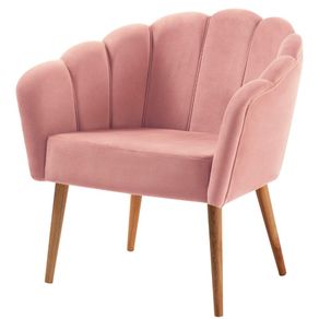 Poltrona-Petala-Slim-Daf-Moveis-Estrutura-em-Madeira-Eucalipto-Veludo-Rosa-Base-Madeira-Tauari