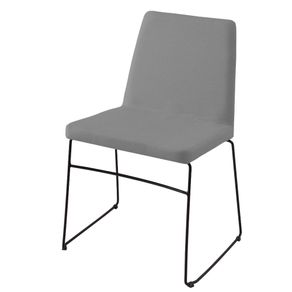 Cadeira-Paris-Daf-Moveis-Multilaminada-Revestimento-em-Espuma-Linho-Cinza-Base-Aco-Carbono