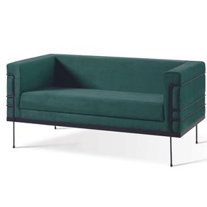 Sofa-2-Lugares-Le-Corbusier-Daf-Moveis-136-cm-em-Madeira-Eucalipto-Veludo-Verde-Base-Aco