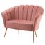 Sofa-2-Lugares-Petala-Daf-Moveis-135-cm-em-Madeira-Eucalipto-Veludo-Rosa-Base-Aco-Pintado-Dourado