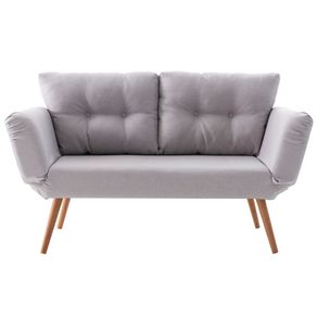 Sofa-Cama-2-Lugares-Adele-Daf-Moveis-140-cm-Madeira-Eucalipto-Linho-Cinza-Claro-Base-Madeira-Tauari