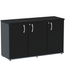 Armario-Baixo-Credenza-PE25-Pandin--Preto-e-Grafito