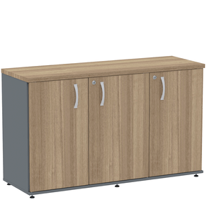 Armario-Baixo-Credenza-PE25-Pandin--Noce-Naturalle-e-Grafito