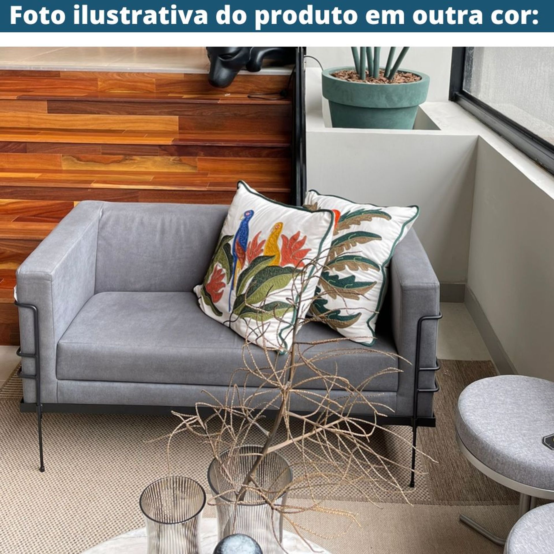 Poltrona Le Corbusier Daf Móveis em Madeira Eucalipto Revestida