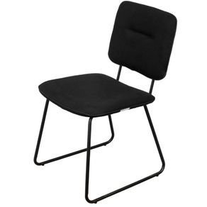Cadeira-Batur-Assento-em-Espuma-Revestimento-em-Linho-Preta-Base-Aco Cadeira-Batur-Assento-em-Espuma-Revestimento-em-Linho-Preta-Base-Aco