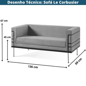 _Desenho-Tecnico-Sofa-2-Lugares-Le-Corbusier