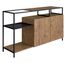 Balcao-Buffet-Bar-Industrial-York-Artesano-135-cm--largura--em-MDP-Vermont-Duas-Portas-Aco-Preto