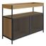 Balcao-Buffet-Bar-Industrial-York-Artesano-100-cm--largura--em-MDP-Hanover-Duas-Portas-Aco-Preto