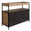 Balcao-Buffet-Bar-Industrial-York-Artesano-100-cm--largura--em-MDP-Vermont-Duas-Portas-Aco-Preto