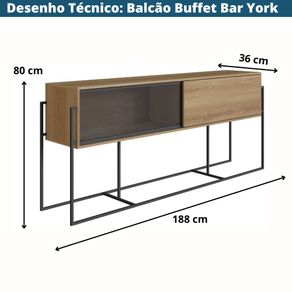 Balcao-Buffet-Bar-Industrial-York-Artesano-188-cm--largura--em-MDP-Hanover-Duas-Portas-Aco-Preto--1-