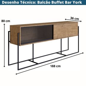 Balcao-Buffet-Bar-Industrial-York-Artesano-188-cm--largura--em-MDP-Vermont-Duas-Portas-Aco-Preto--5-