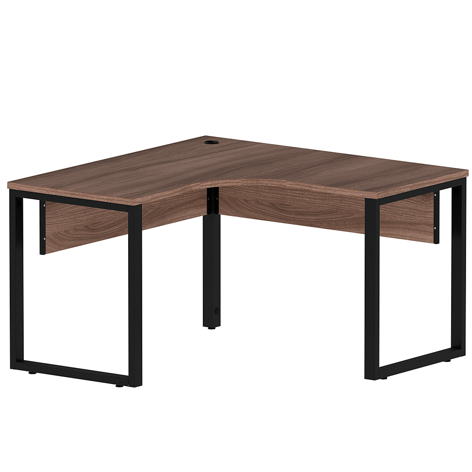Mesa de Escritório em L Pé Tubular PE25 Pandin em MDP 135 x 135 x