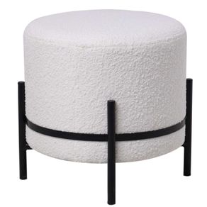 Puff-Jupiter-Rivatti-35-cm--altura--Estofado-em-Bloucle-Natural-Base-Aco-Preto