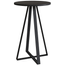 Mesa-Lateral-Redonda-Industrial-Artesano-40-cm--largura--em-MDP-Preto-Estrutura-Metalica-Aco-Preto