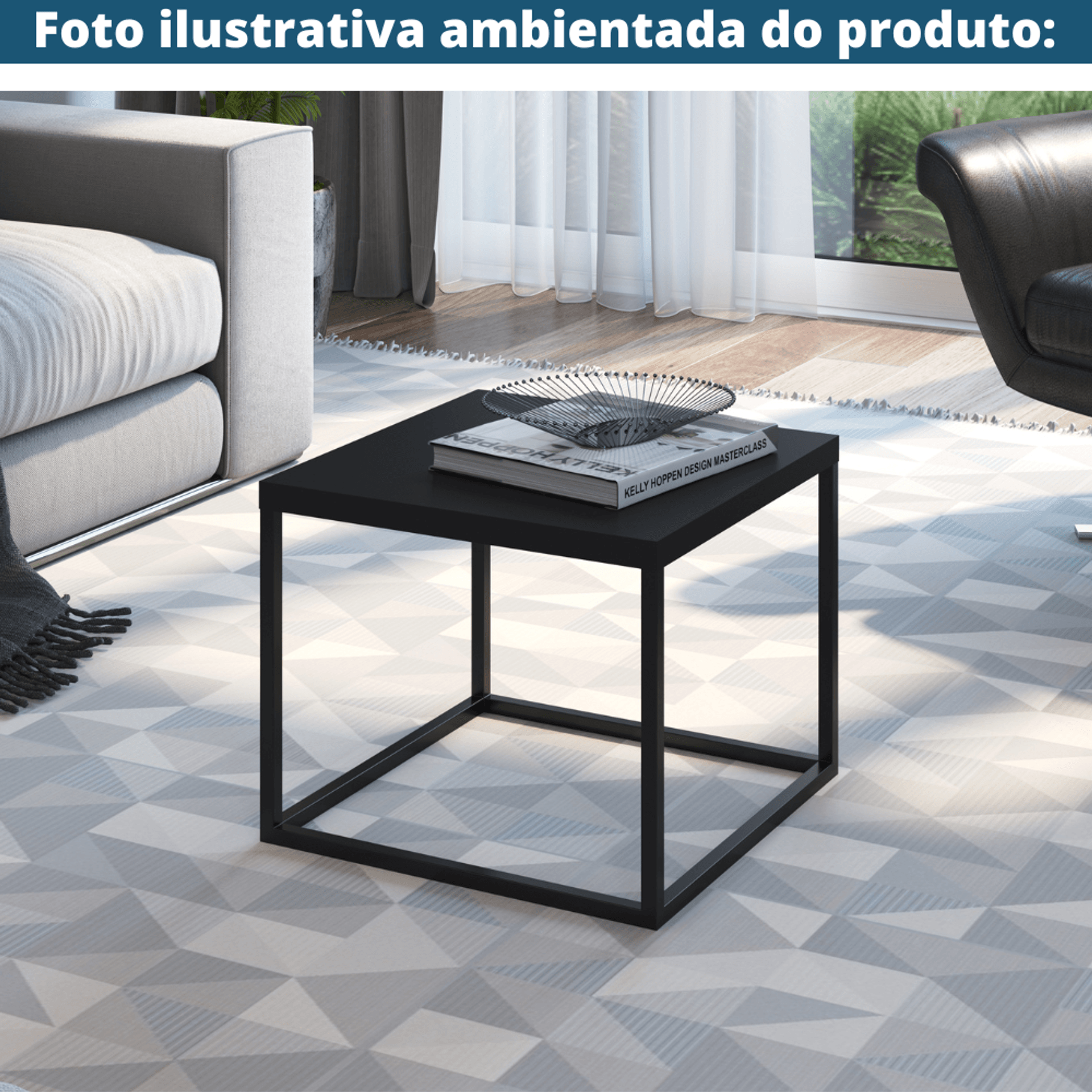 Mesa de Jantar Cube Vidro Design Contemporâneo