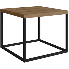 Mesa-Lateral-Quadrada-Cube-Artesano-325-cm--altura--em-MDP-Estrutura-Preta-em-Aco-Vermont