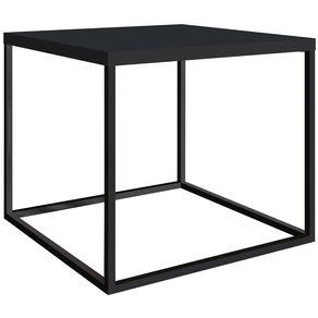 Mesa-Lateral-Quadrada-Cube-Artesano-43-cm--altura--em-MDP-Estrutura-Preta-em-Aco-Preto-Fosco