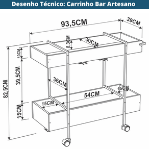 Carrinho-Bar-Rodizio-Artesano-825-cm--altura--em-MDP-Estrutura-Preta-Metalica-em-Aco-Branco--1-