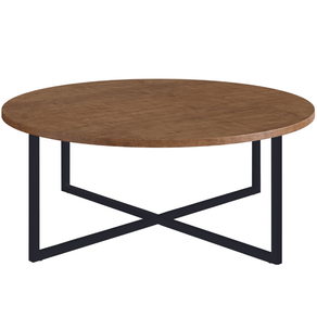 Mesa-de-Centro-Redonda-Artesano-70-cm--largura--em-MDP-Estrutura-Preta-Metalica-em-Aco-Vermont-