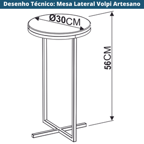 Mesa-Lateral-Redonda-Volpi-Artesano-56-cm--altura--em-MDP-Estrutura-Preta-Metalica-em-Aco-Branco--1-